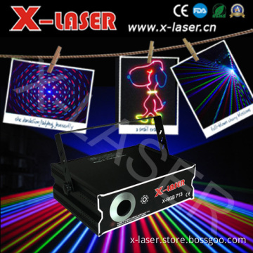 Grating Patterns and SD Card 1W RGB DJ Laser Light